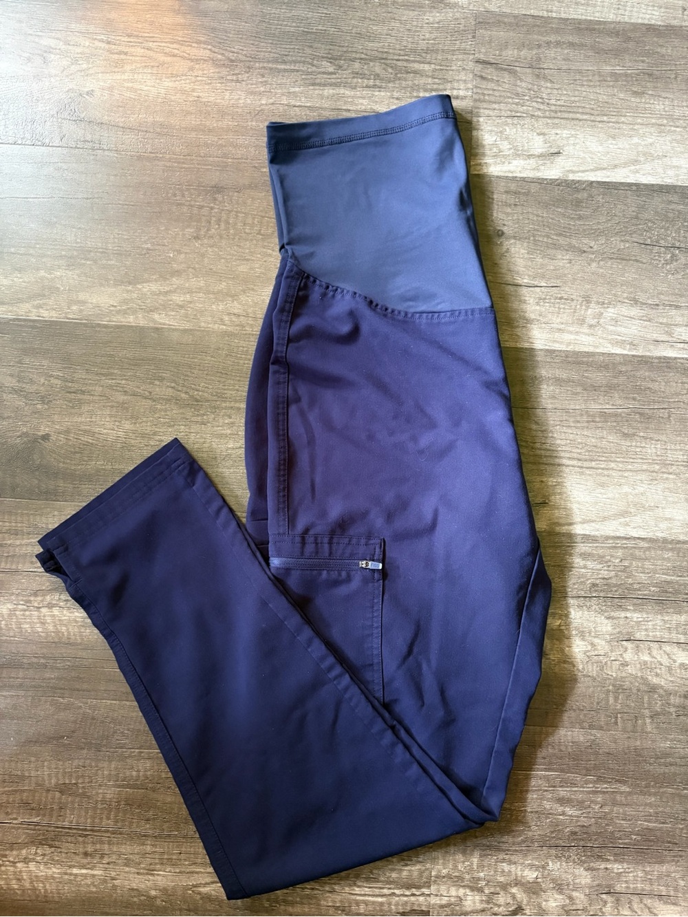 FIGS Maternity Yola Cargo Scrub Pants Navy Blue Medium Tall M/T